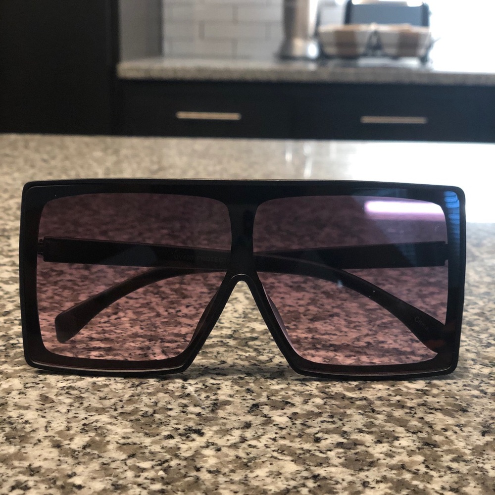 Matte Black Oversized Sunglasses
